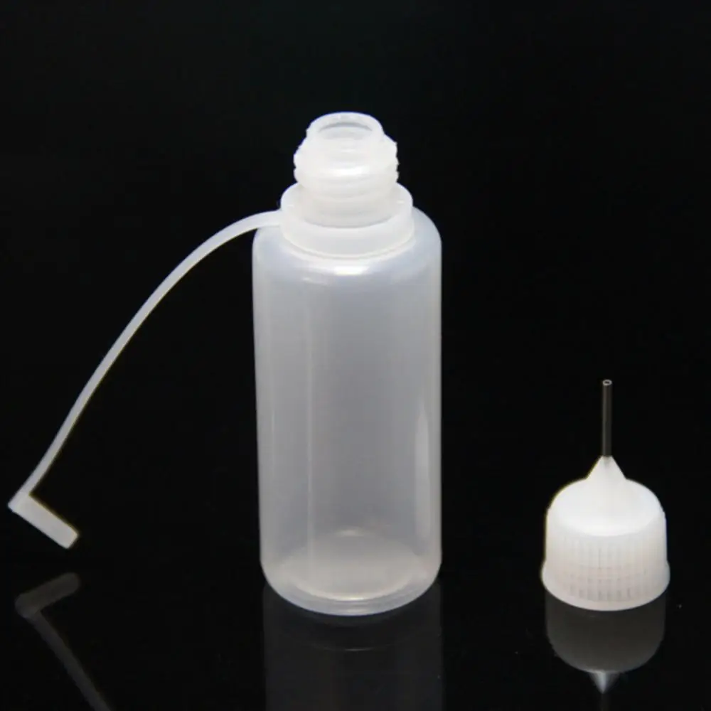 1/2/4PCS 5ml 10ml 15ml 30ml 50ml 100ml 120ml PE Plastic Squeezable Tip Applicator Bottle Refillable Dropper With Needle Tip Caps