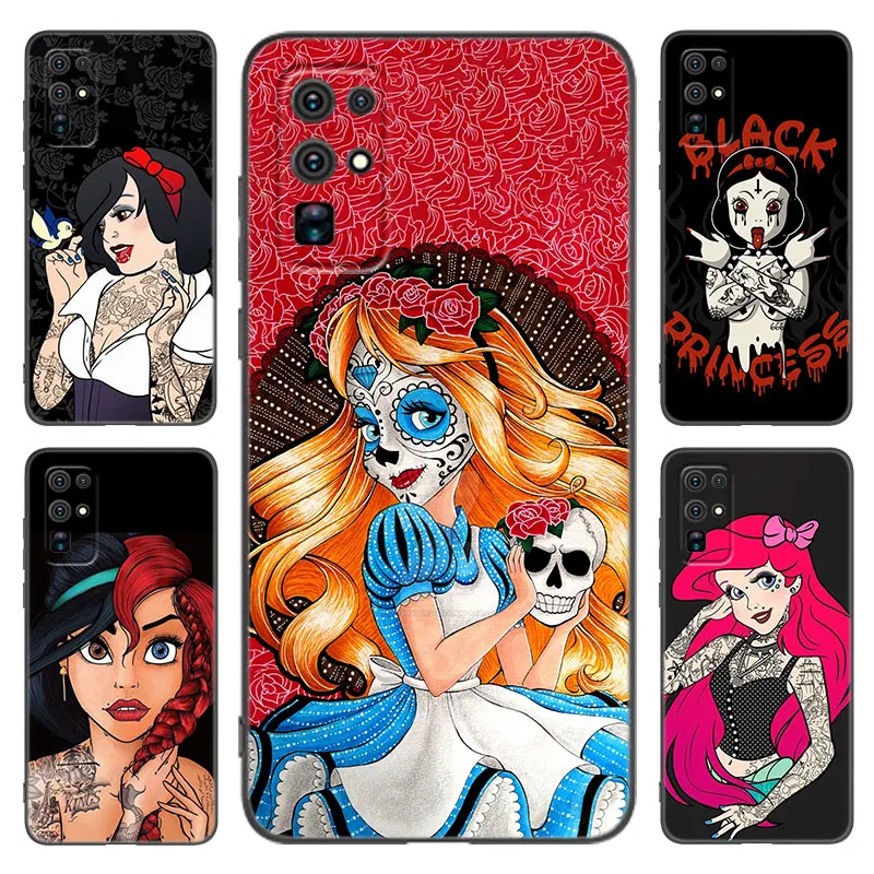 Tattoo Princess Black Phone Case For Honor 70 90 200 Magic 4 5 6 Lite X5 X6A Plus X6 X6S X7A X7B X8 X8A X8B X9 4G X9A X9B 5G