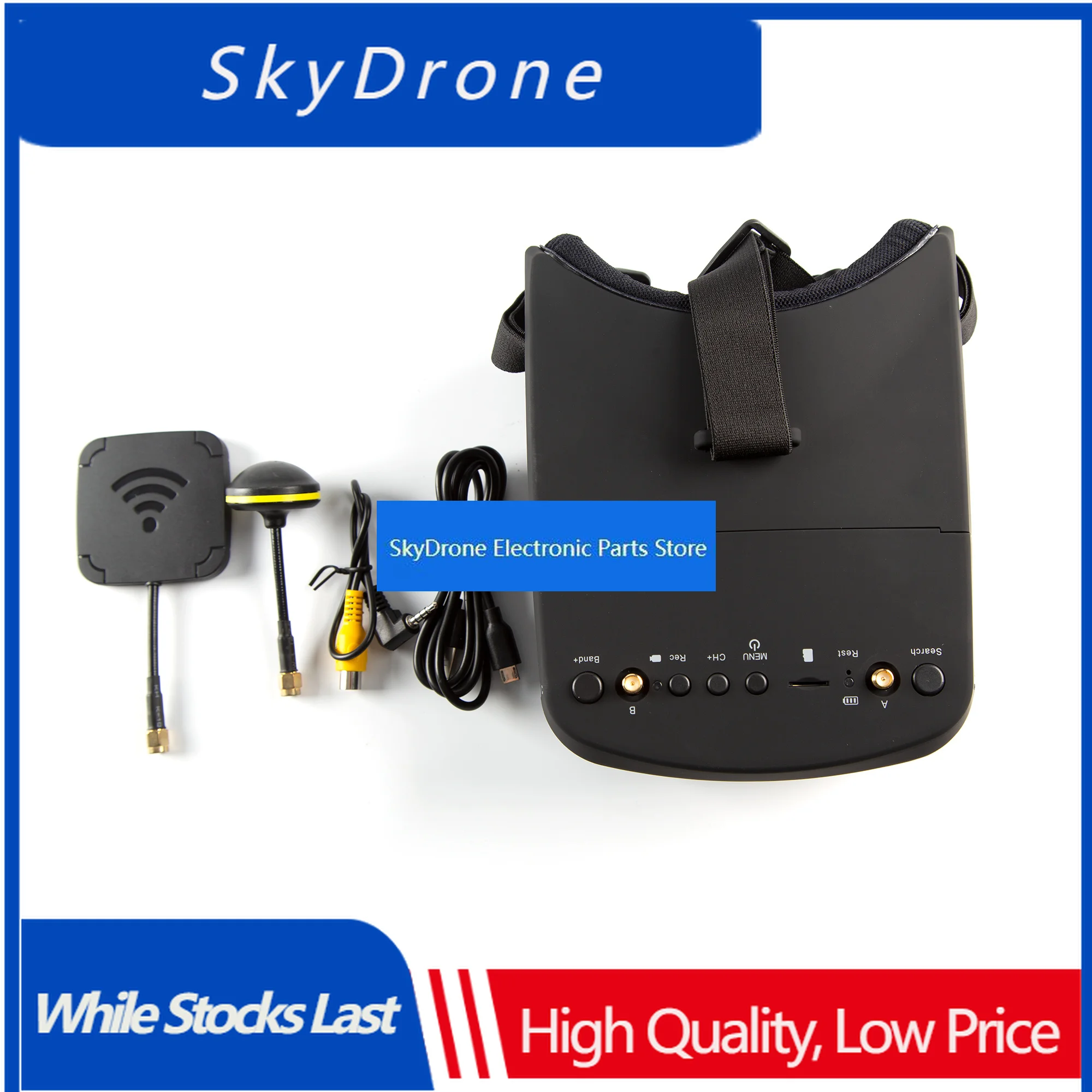 SkyDElEV800D 5.8G 40CH Diversity FPV Goggles 5 Inch 800*480 Video Headset HD DVR For RC Model Drone
