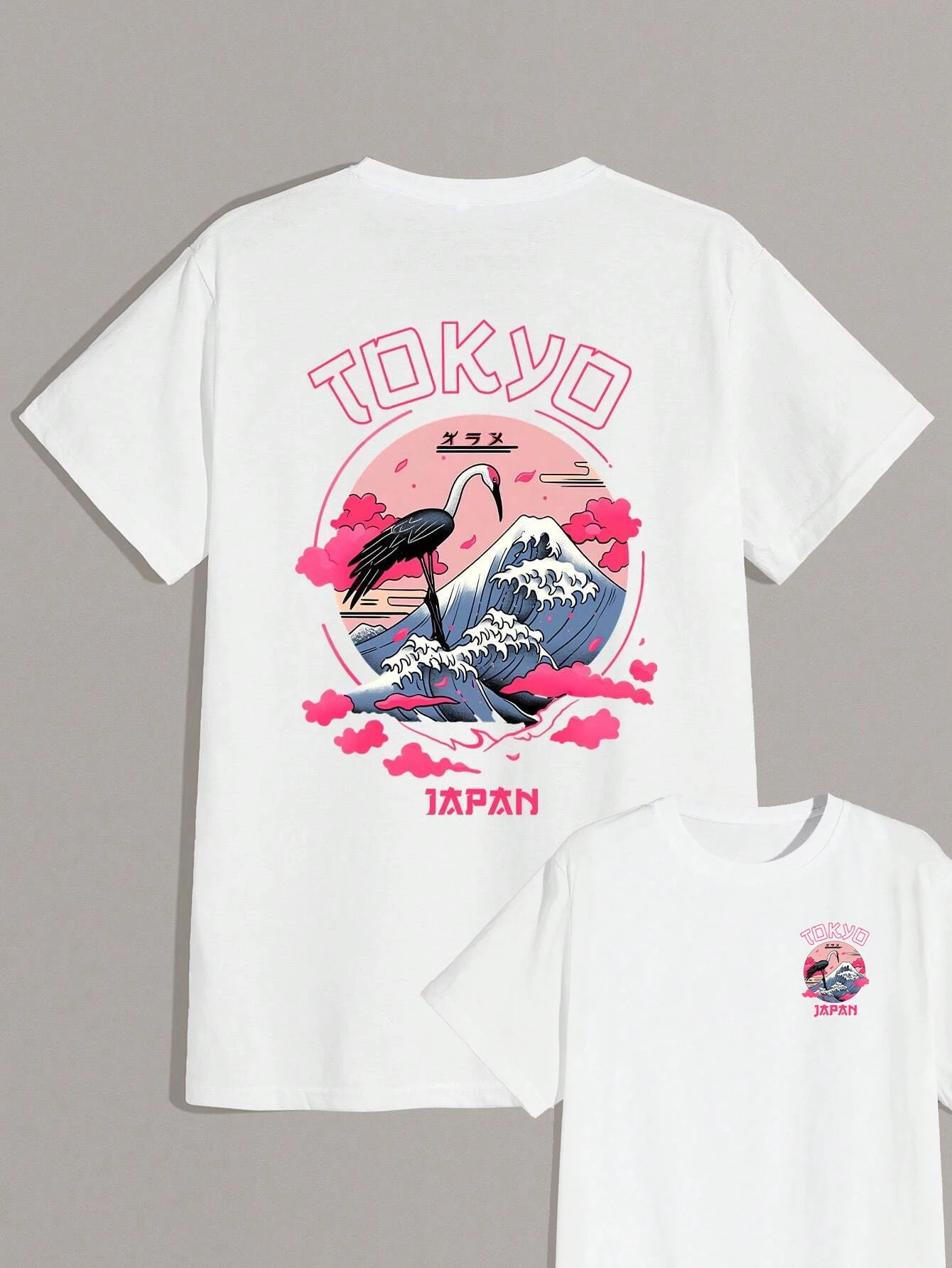 

Fashion Tokyo Style Men's T-Shirt Classic Simple 3D Print Short Sleeve Tees Summer Outdoor Daily Casual Round Neck Male Clothing