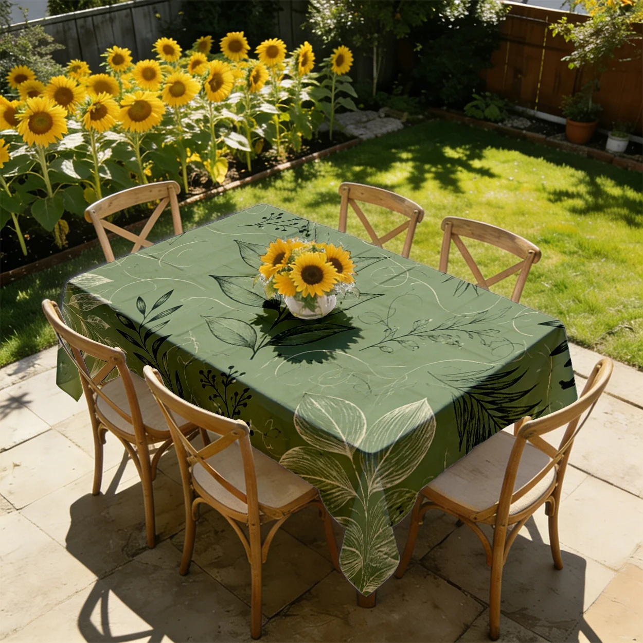 2DFlat 1pc plant style, dark green base with white and gray color scheme, presenting a fresh and natural plant theme