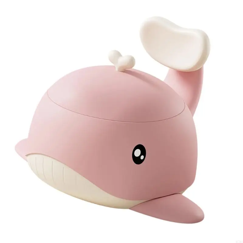 97BE Reisvriendelijk babytrainingpotje Compact walvisontwerp Ergonomische stoel Snel schoon draagbaar toilet voor thuisreis