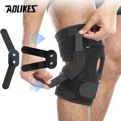 AOLIKES Knee Brace with Dual Metal Side Stabilizers Knee Support Adjustable Compression Patella Protector Arthritic Guard