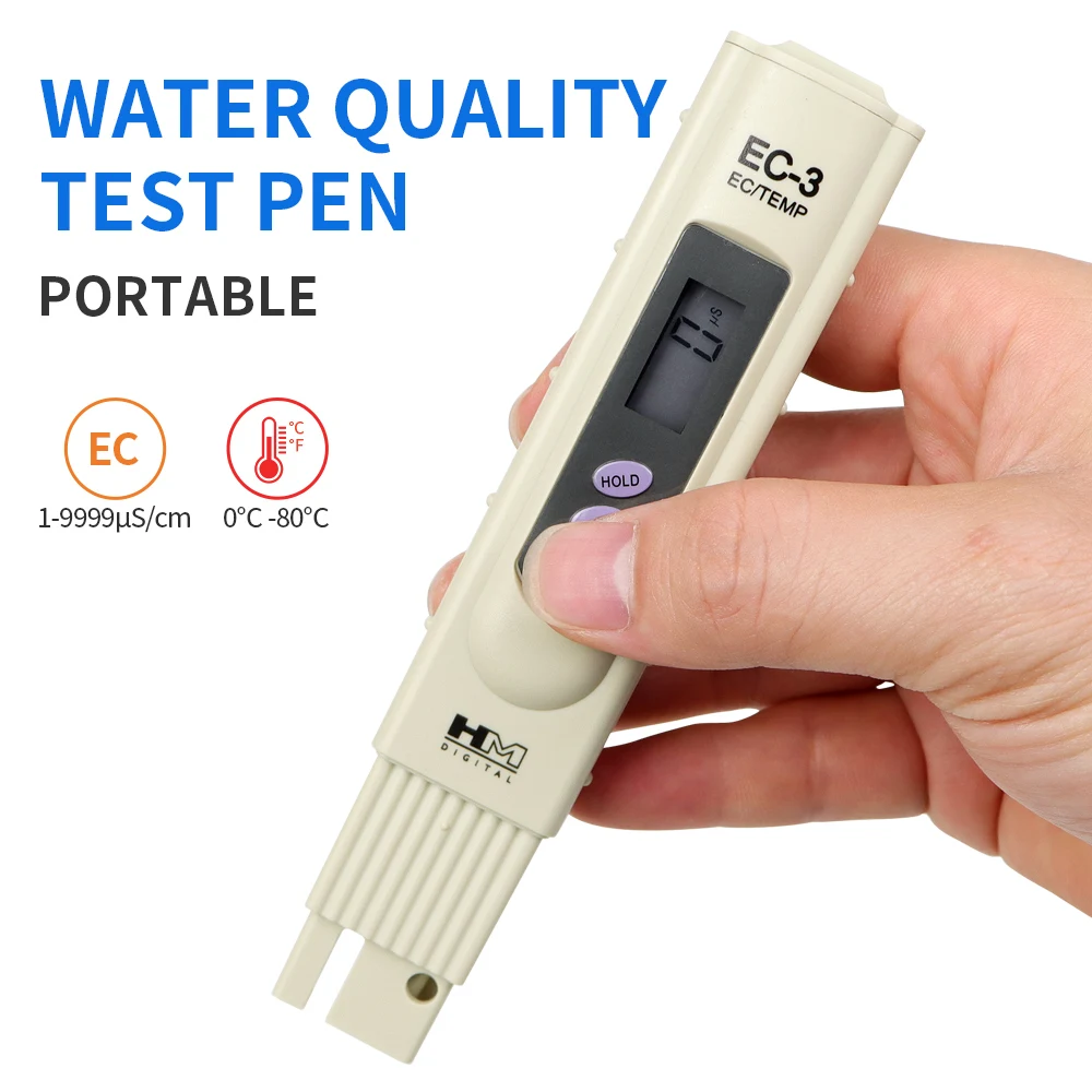 

Digital 2 in 1 Water Quality Tester EC Analyzer Temp Monitor with Backlight for Aquarium Swimming Pool Water Quality Detector