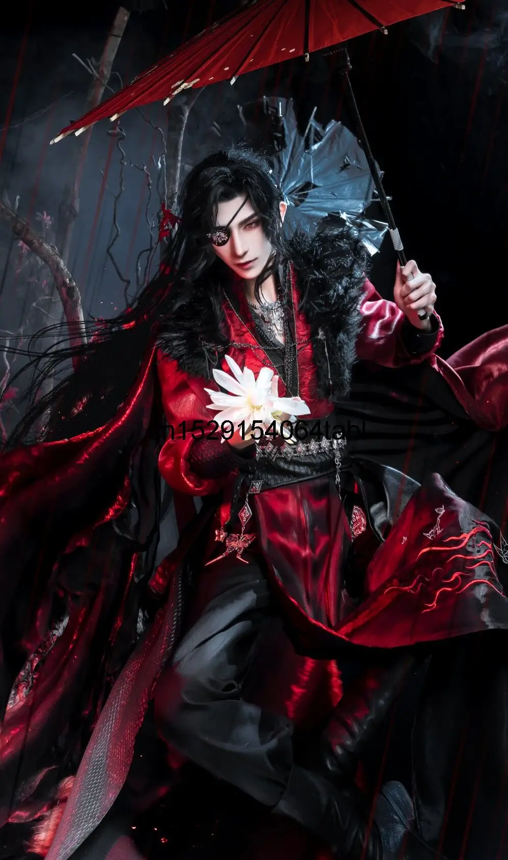 Heaven Official Bless Tian Guan Ci Fu Cosplay Hua Cheng Cosplay Costume Han Fu Cosplay Red Outfits Han Fu Halloween