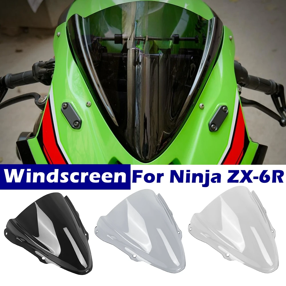 

Лобовое стекло мотоцикла ZX6R для Kawasaki Ninja ZX-6R ZX 6R 2024 2025 Touring, ветрозащитный дефлектор, защита от ветрового стекла