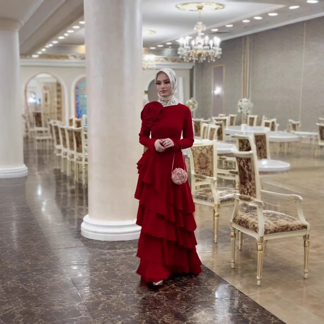 Faionable Red Long …