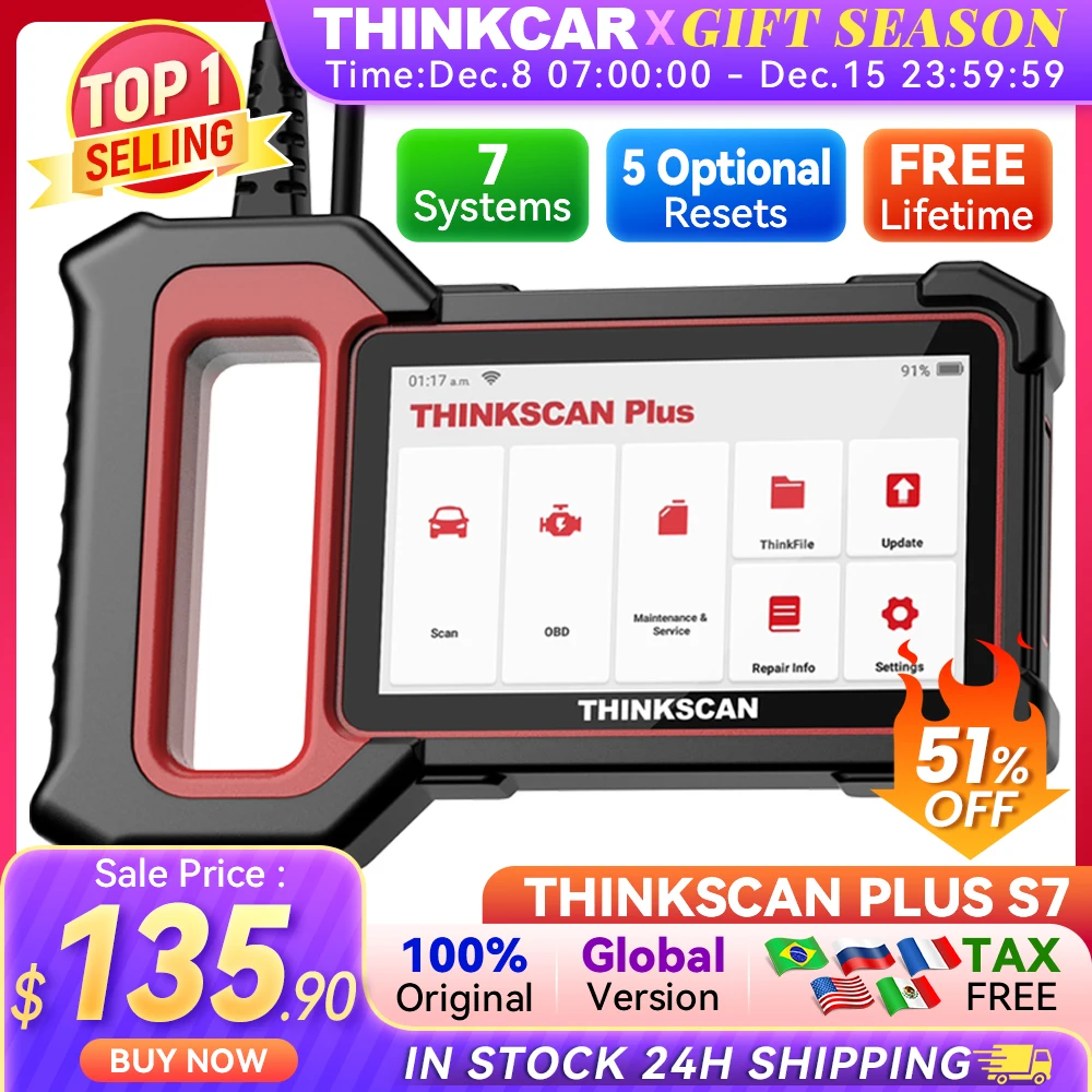 THINKCAR Thinkscan Plus S7 S6 S4 Obd2 Scanner Auto Diagnose Werkzeuge Automotivo OBD Scanner DIY Auto Diagnose Tool Code Reader