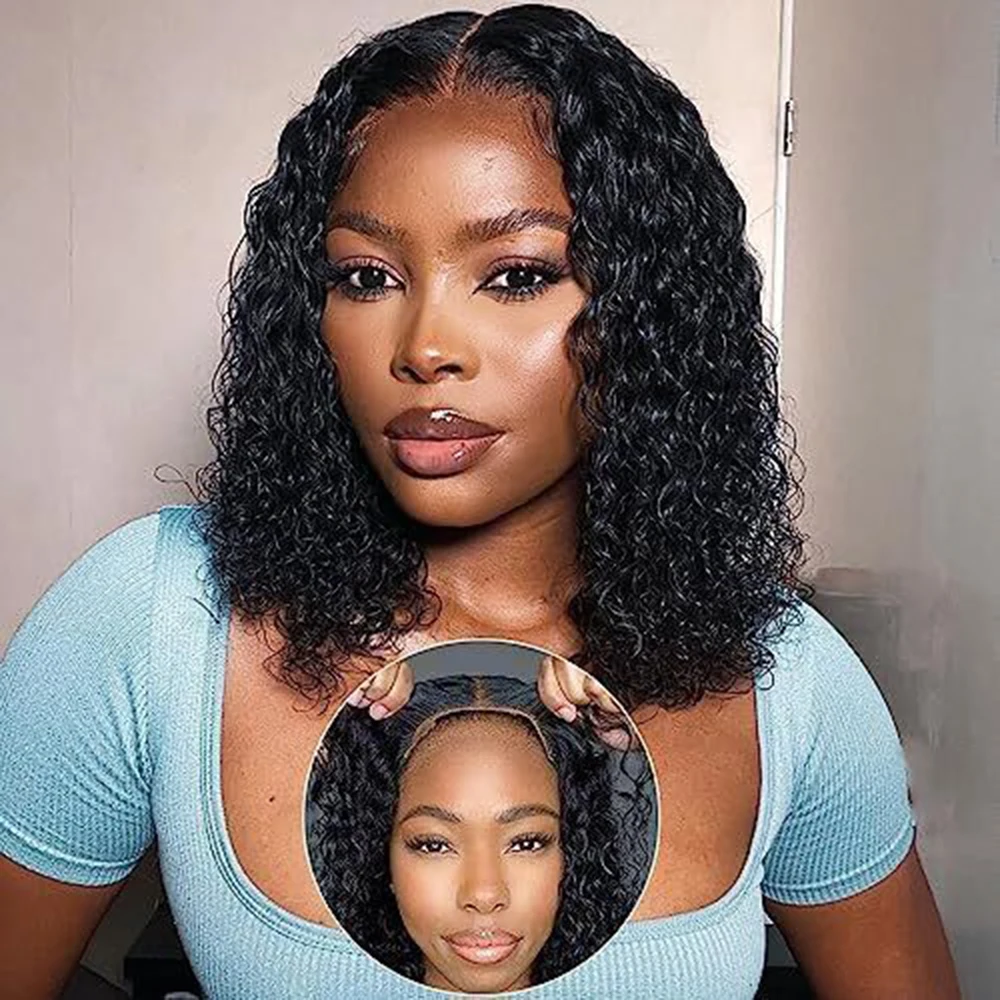 

Deep Wave 4x4 6x4 Hd Lace Closure Glueless Wig Human Hair Ready To Wear 4x6 Transparent Lace Frontal Glueless Wig On Sale