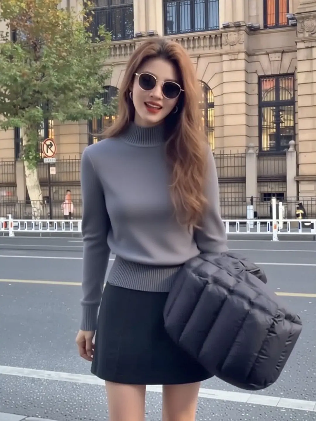 

Женский трикотаж с высоким воротником, свободный длинный све, зима-осень, мягкая уютная внутренняя одежда, базовый слой, топ