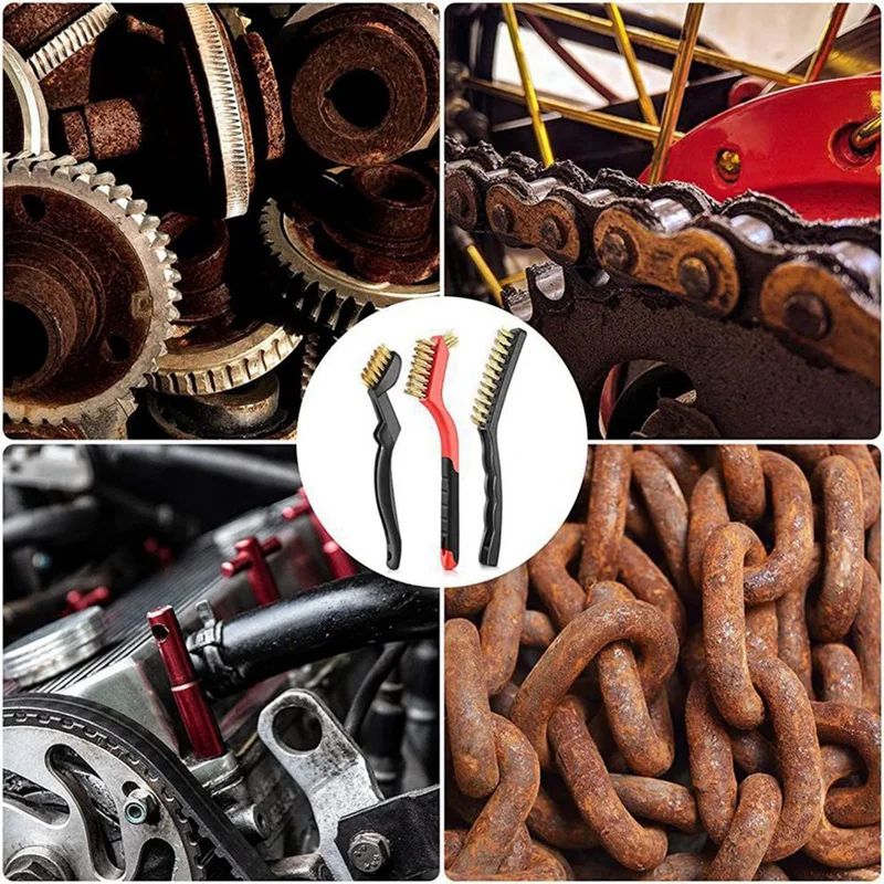 9-Piece Wire Brush Set Brush Cleaning Set Is Used To Clean Welding Slag, Rust And Dust Easy Install