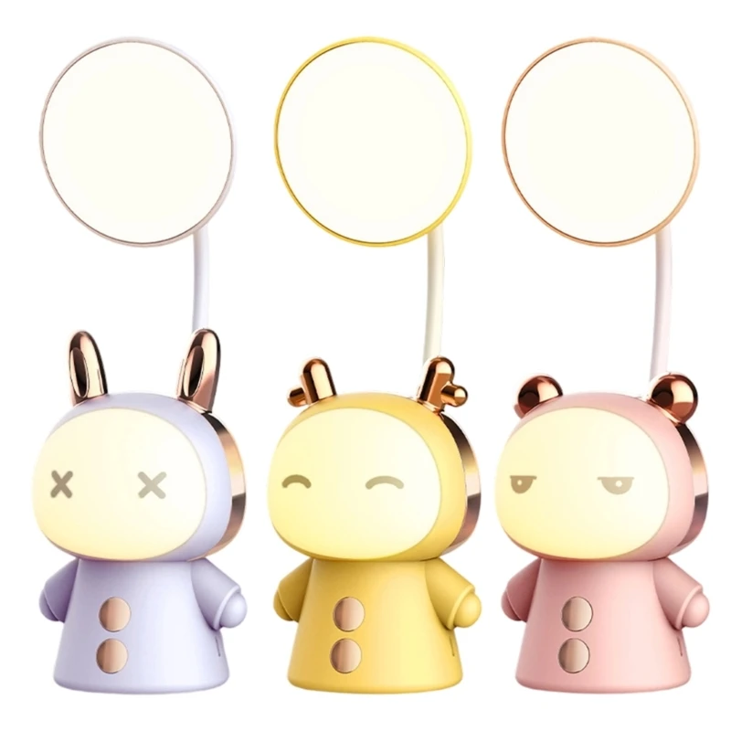 Adjustable Cartoon USB Rechargeable Lamp for Kids Room Desk Use Night Light