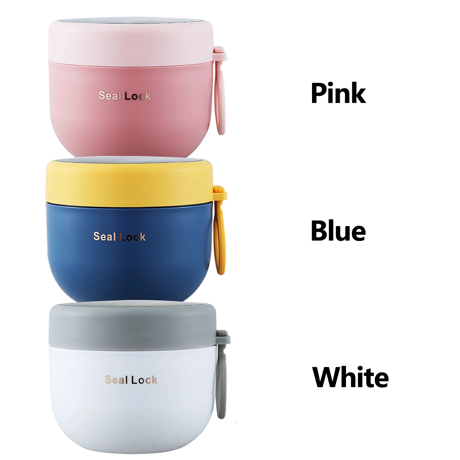 Women Men Pink Blue White Sandwich Porridge Stainless Steel Lare Capacity Portable Lunch Box Leakproof Soup For Office School