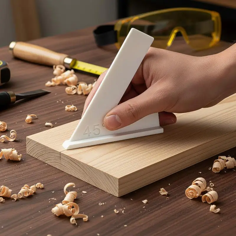 45 Degree Positioning Ruler 2Pcs High Hardness Woodworking Marking Locating Tools for Industrial Workshop Production