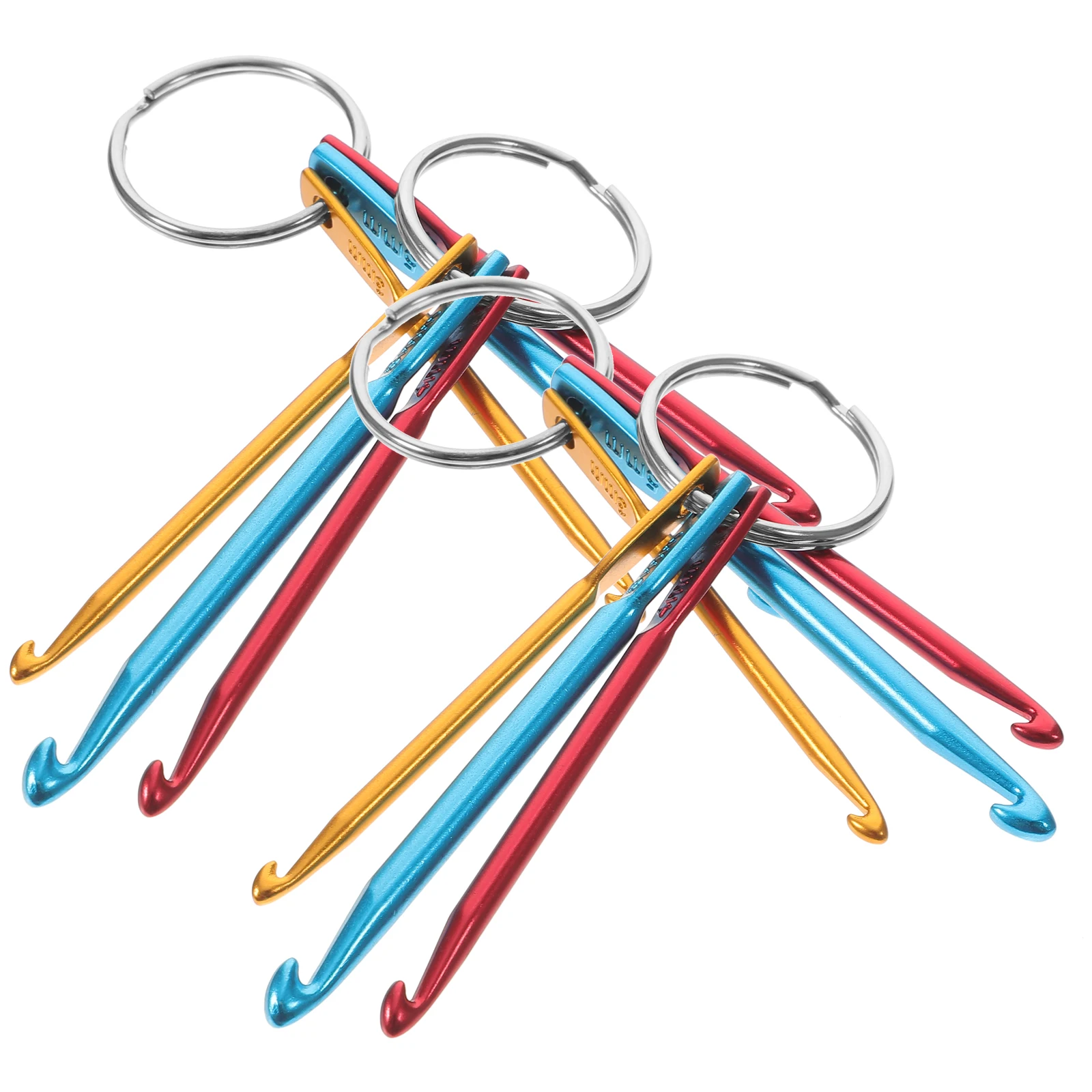 

4pcs Aluminum Crochet Hooks Knitting Needles Set Smooth DIY Tools Yarn Crafts Weaving Accessories For Sweater Gloves Hats