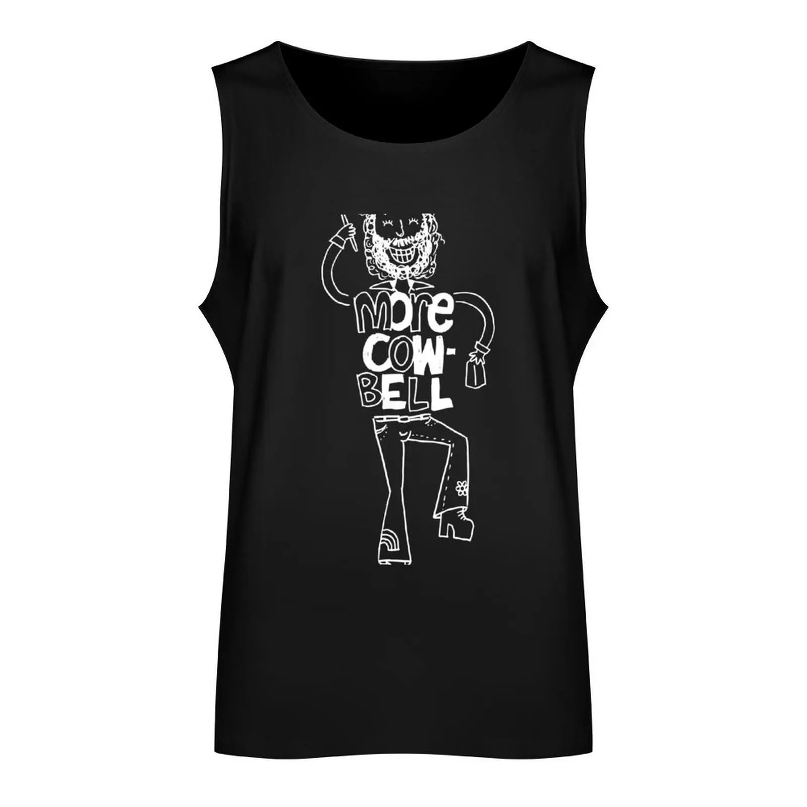 More cowbell 2 - white image Tank Top gym clothes men summer clothes for men Man sleeveless shirt