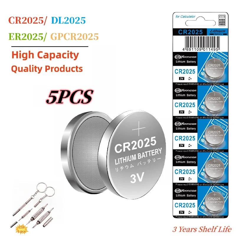 2-40PCS CR2025  Button Coin Cells Batteries CR 2025 DL2025 BR2025 LM2025 ECR2025 3V Lithium Button Battery For Watch Remote Key