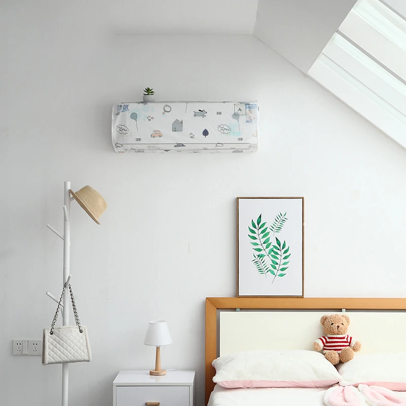 Cartoon Themed Air Conditioner and Wall Fan Dust Cover, Universal Fit, Minimalist, Washable