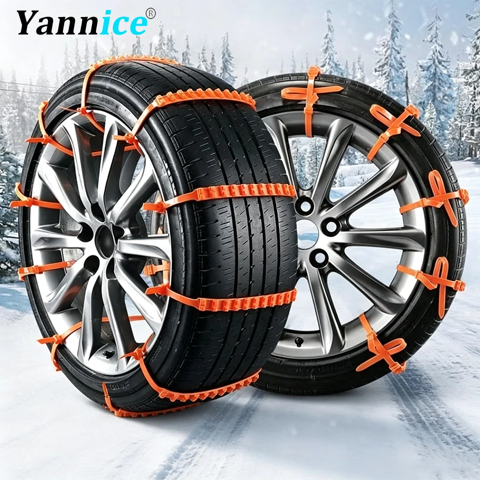 Universal Car Tire Snow Chains Motorcycles Bike Wheel Anti-slip Emergency Snow Ice Mud Road Anti‑Slip Chains Safety Tyre Lockout