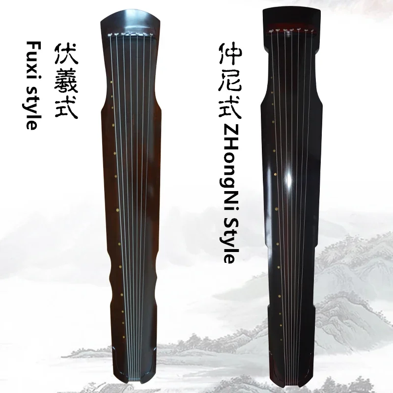 Chinese Guqin Style Lyre 7 Strings Ancient Zithers Chinese Musical Instruments Zither Guqin Send Study Books