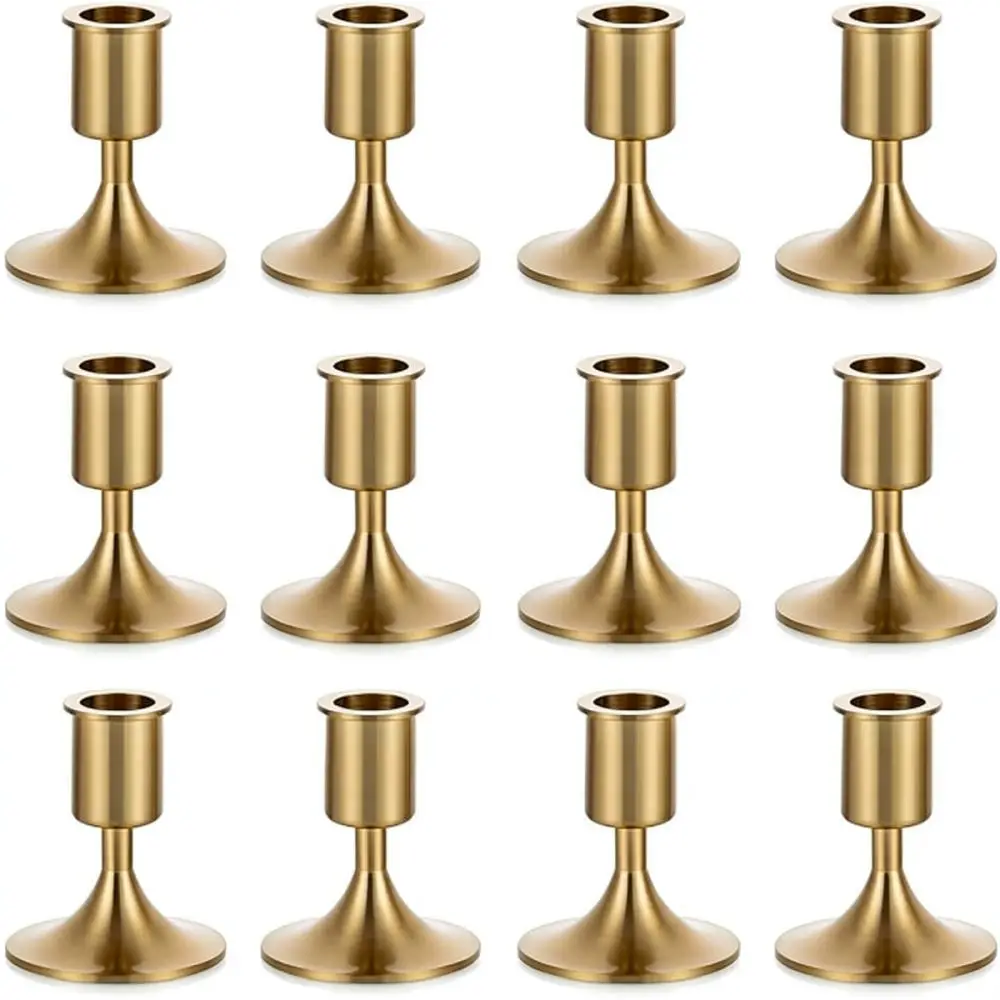 Metal Taper Candle Stand Nordic Simple Style Decorative Ornament For Desktop Office Photography Props Wedding Dinner