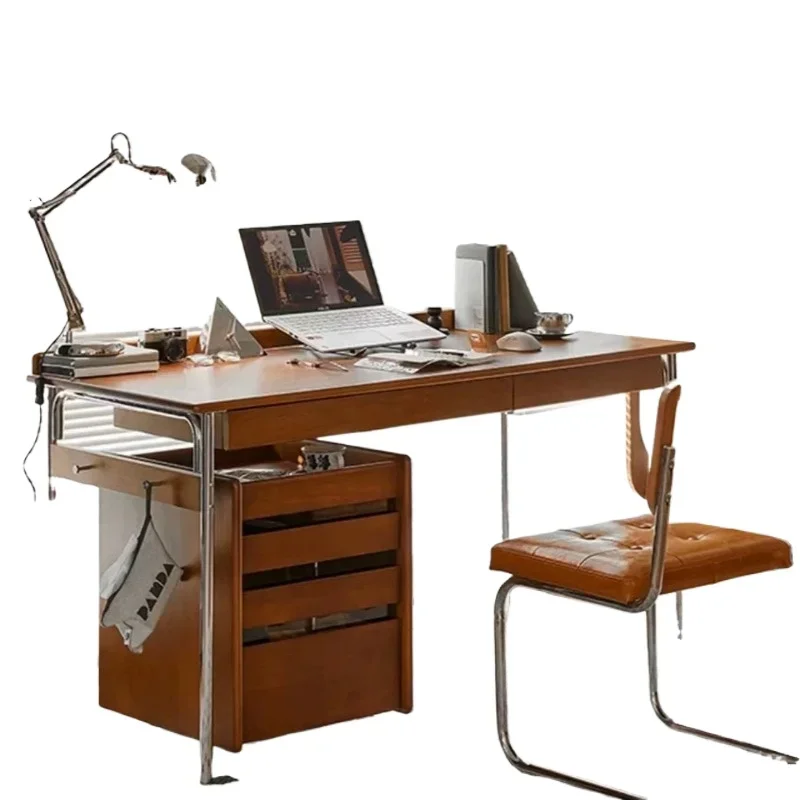 Nordic ideal solid wood desk antique study writing desk home desktop computer desk living room workbench