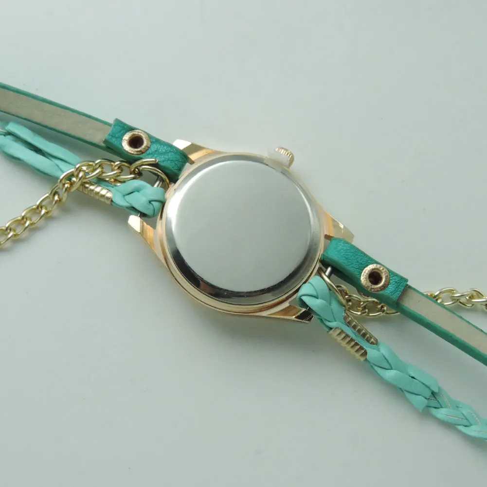 Reloj de pulsera con trenzas para mujer, reloj multicapa Estilo bohemio para mujer, reloj con diseño único de envoltura trenzada, accesorio elegante