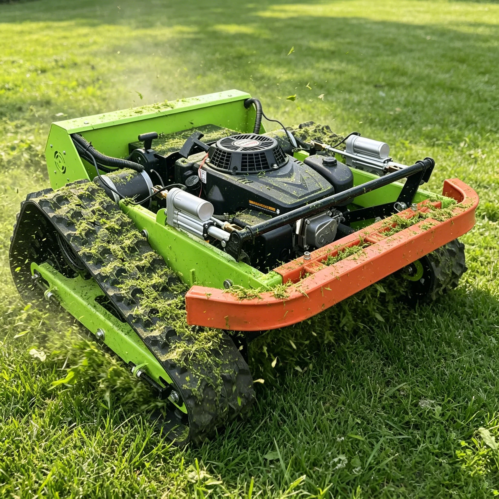  Remote Control Crawler Lawn Mower Quiet Operation Mower Robot All-Terrain Grass Cutter Excluding Shipping Cost