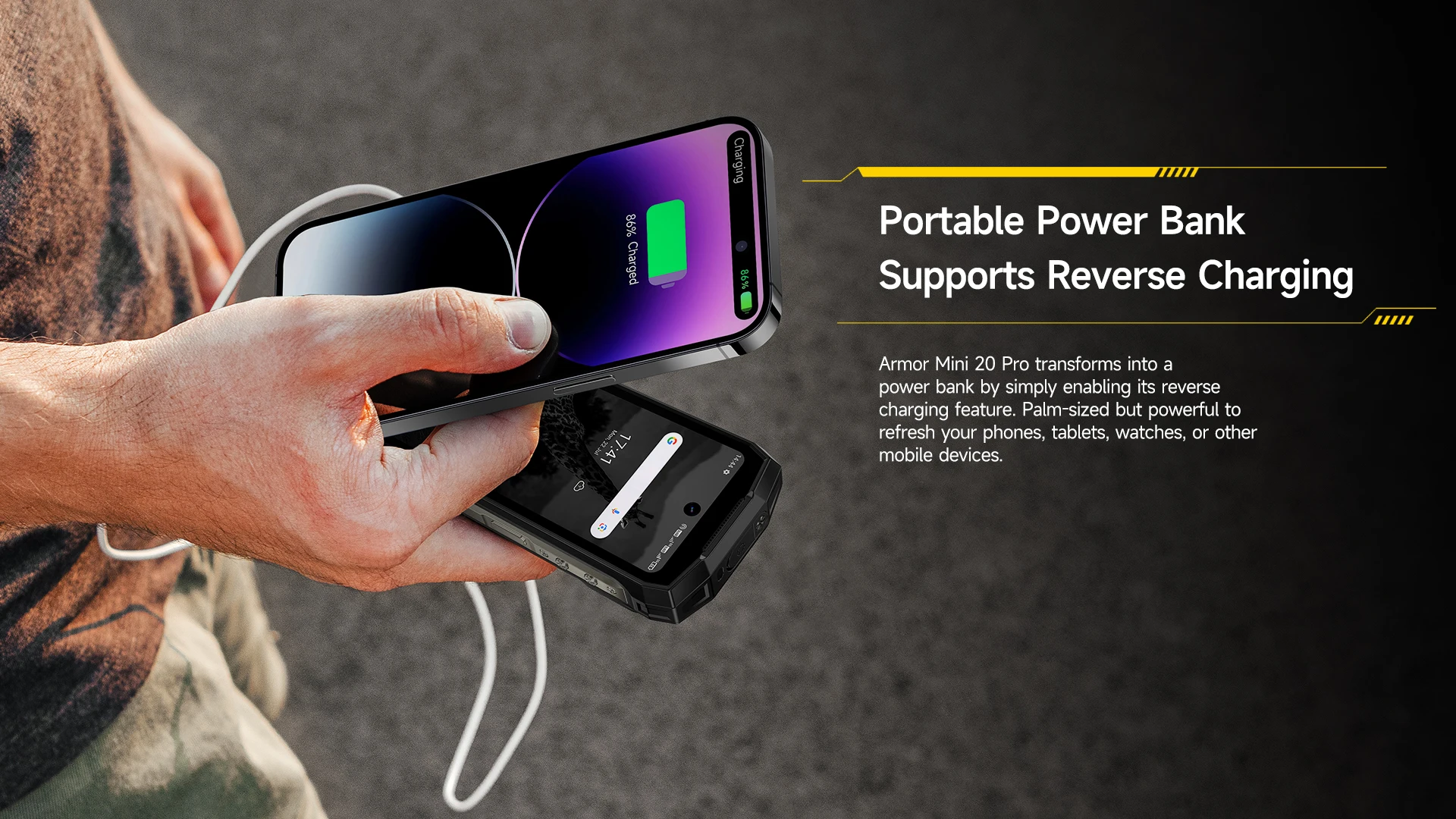 Ulefone Armor Mini 20 Pro 5G NFC 4.7" Rugged 64MP Night Camera Android 14 Smartphone 6200mAh 16GB+256GB Mobile Phone Global