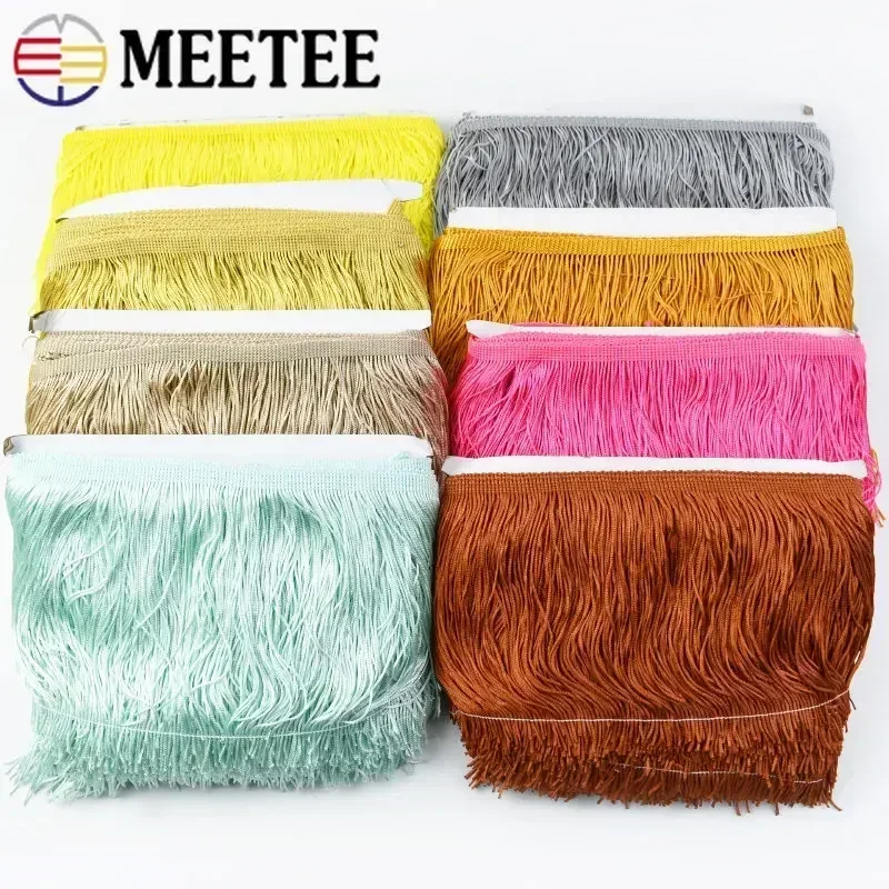 

10Meters 10/15/20/30cm Polyester Tassel Fringe Trim Lace Ribbon DIY Latin Dress Fringes Garment Decor Curtain Sewing Accessories