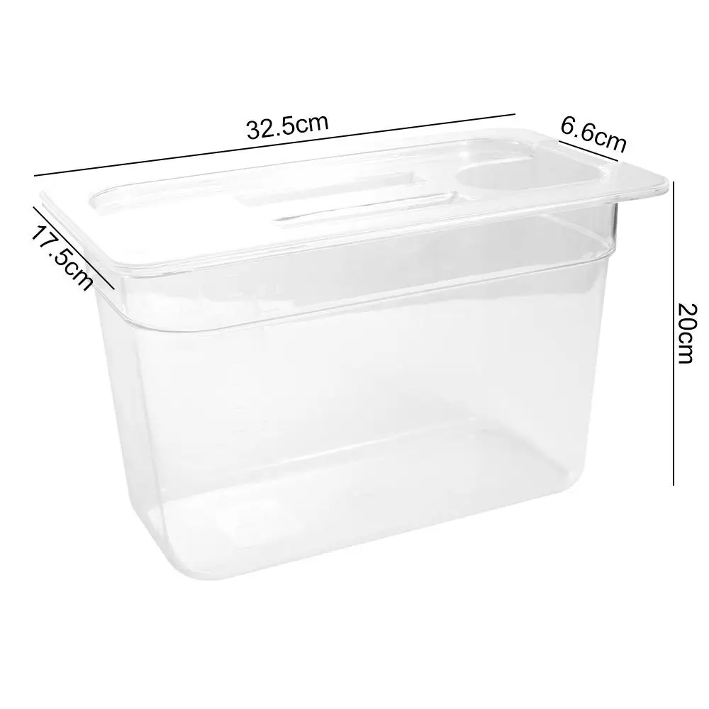 6L Sous Vide Cooker Container Transparent Thickening Vacuum Tank Food Grade Material with Lid Sous Vide Culinary Water Tank