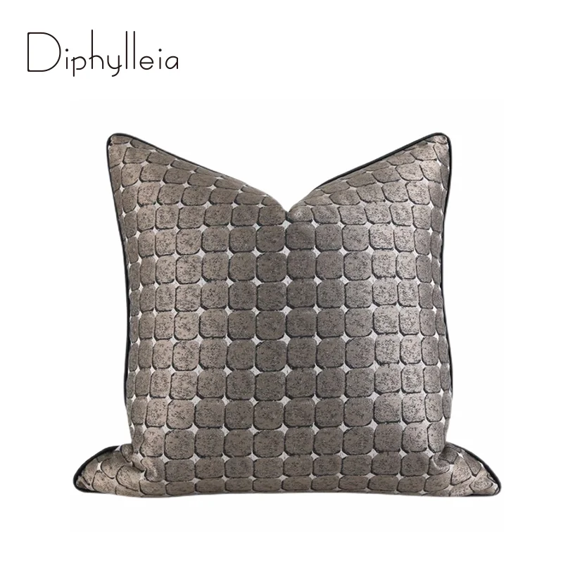 

Diphylleia Contemporary Art Decor Pillow Cover Stone Block Brown Squares Decorative Cushion Case 45x45cm For Living Room Bedroom
