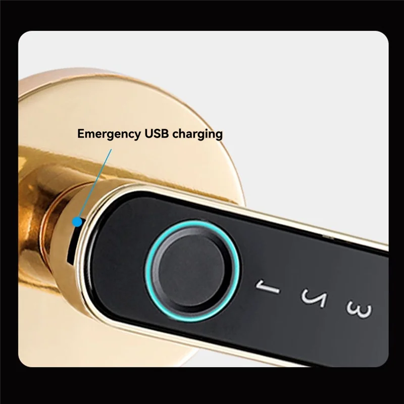 B48A Smart Split Lever Door Lock Keyless Bluetooth Fingerprint Door Lock Card Tuya APP Security Digital Door Lock