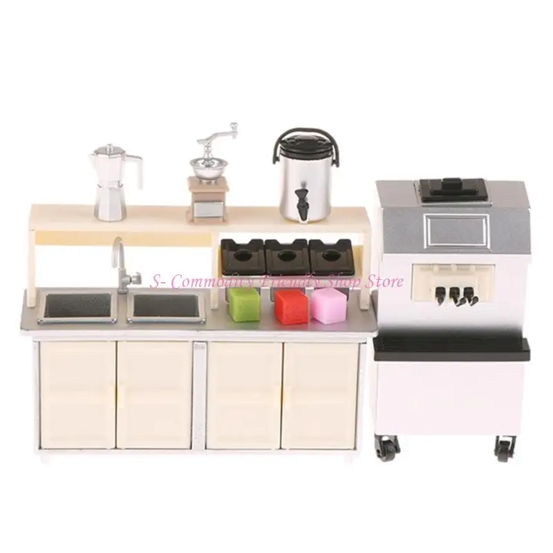 

85AE Детальные миниатюрные наборы моделей сцены в кофейне для демонстрации кукольного дома 1/12