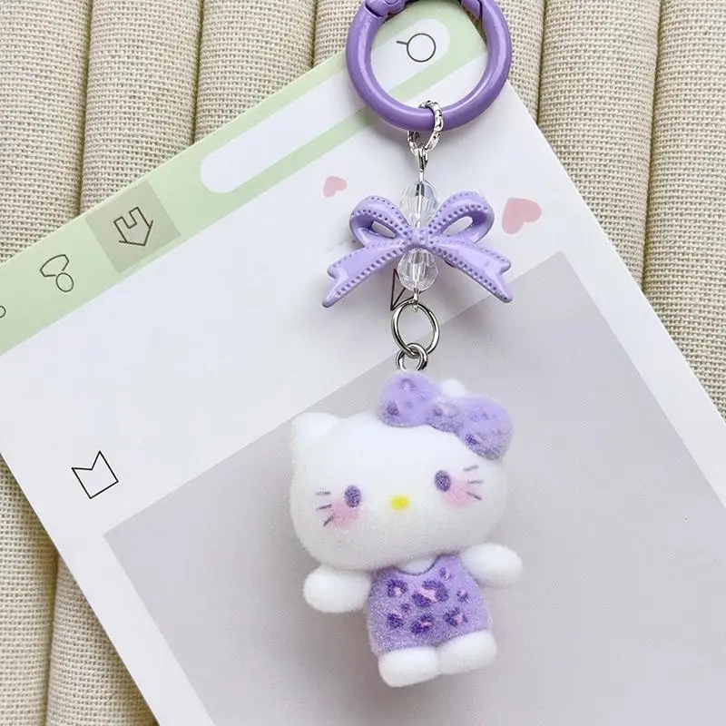 

Милая аниме-фигурка кота с флокированием, мини-подвеска для рюкзака, мультяшный брелок, милый подарок для фанатов, сувенир для вечеринки