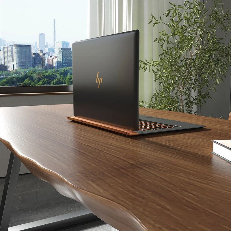 Modern Aesthetic Computer Table Office Big Brown Wooden Reading Office Desk Executive Writing Escritorios De Oficina Furniture