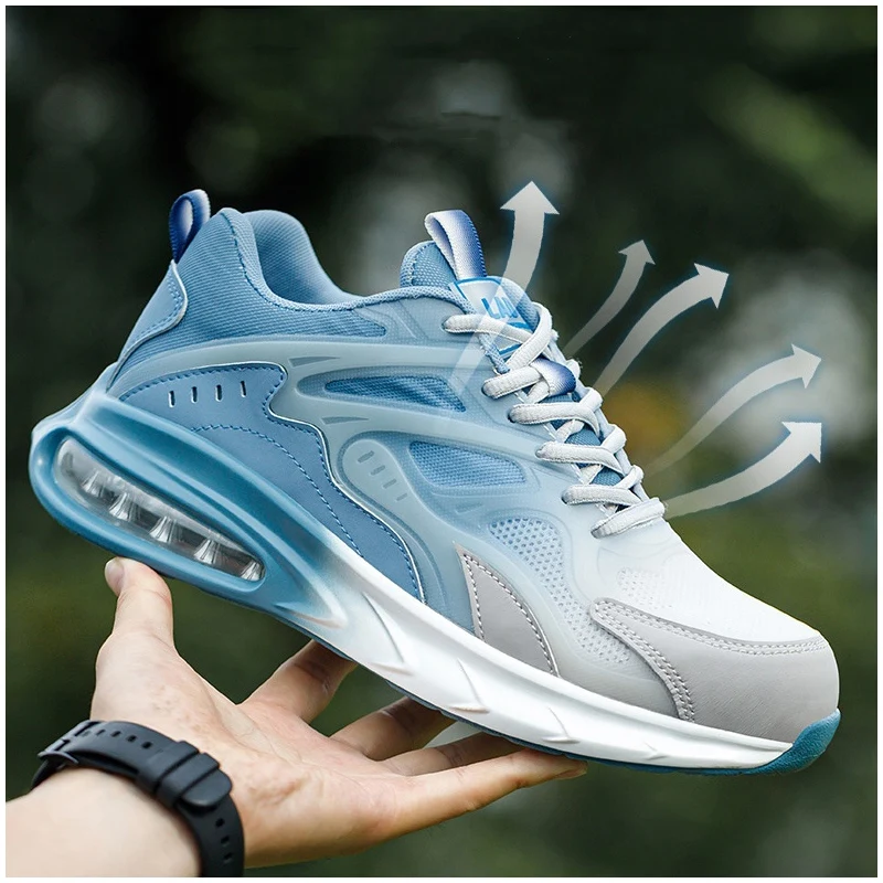 men casual breathable plastic toe cap work safety shoes tooling security boots air cushion insulated sneakers worker footwear