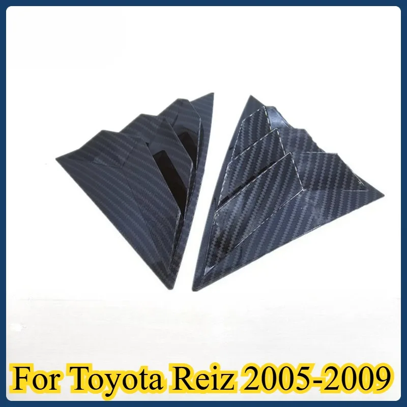 

NONGSHI for Toyota Reiz 2005-2009 Car Rear Louver Window Side Shutter Cover Trim Sticker Vent Scoop ABS Carbon Fiber Accessories