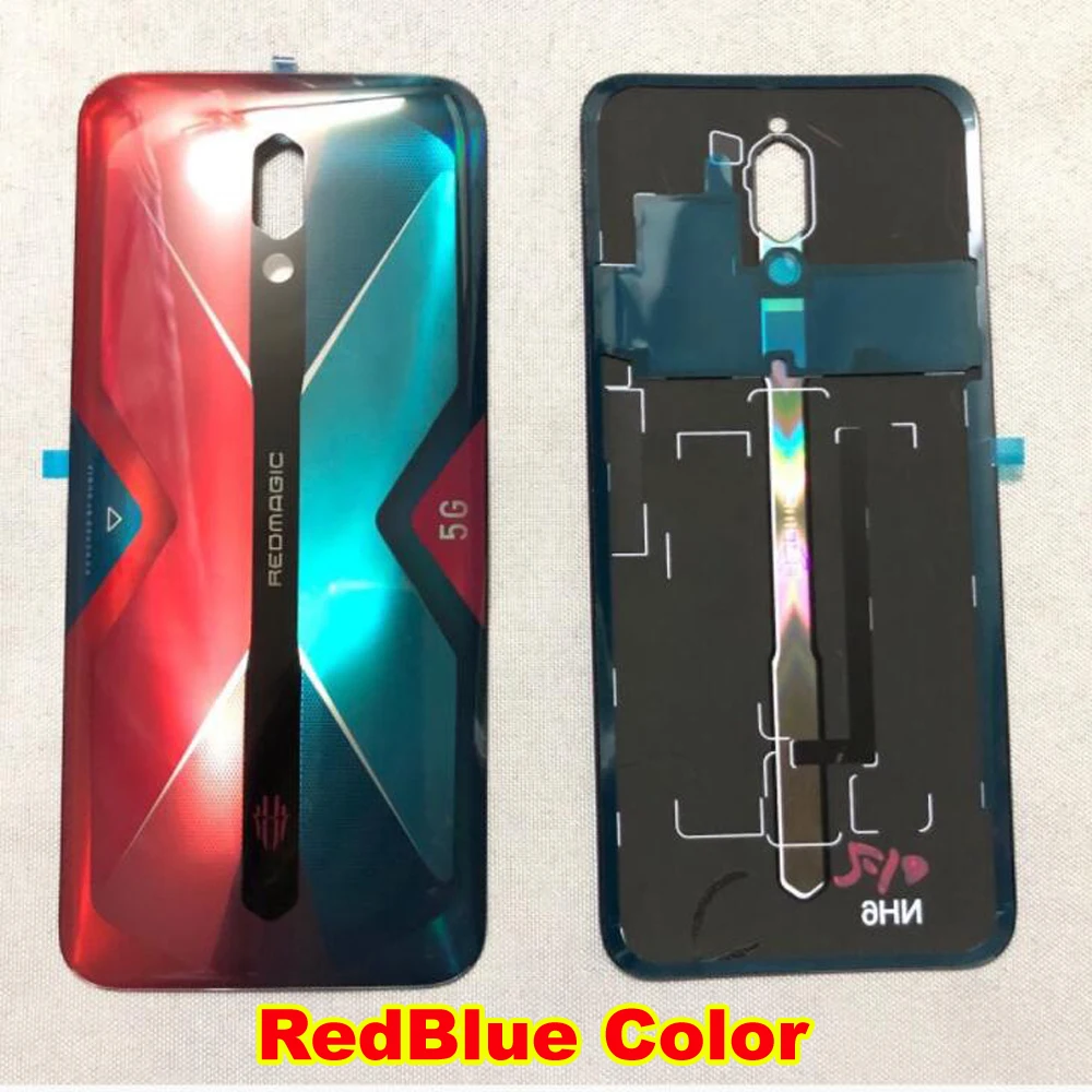 Original Glass Lid Back Battery Cover For ZTE Nubia Red Magic 5G 5S NX659J Housing Door Rear Case + Camera Lens Adhesive Shell