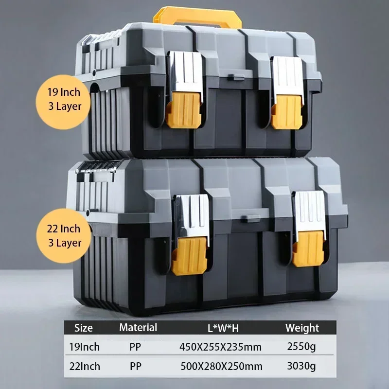 Caja De Herramientas plegable De 3 capas, Caja De almacenamiento De reparación De automóviles, organizador, Maleta Profesional, Caja De