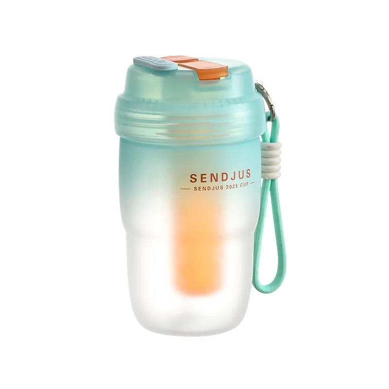 

LTT double drinking port, simple high-value straw water cup, portable large-capacity cup