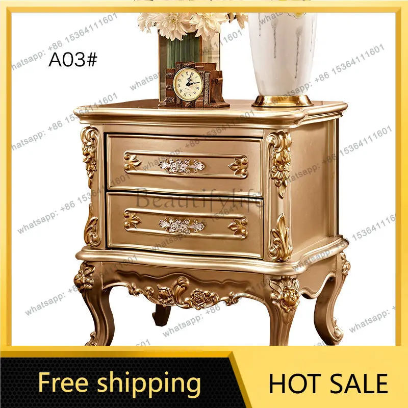 PJ European bedside table Bedroom storage Mini storage small cabinet
