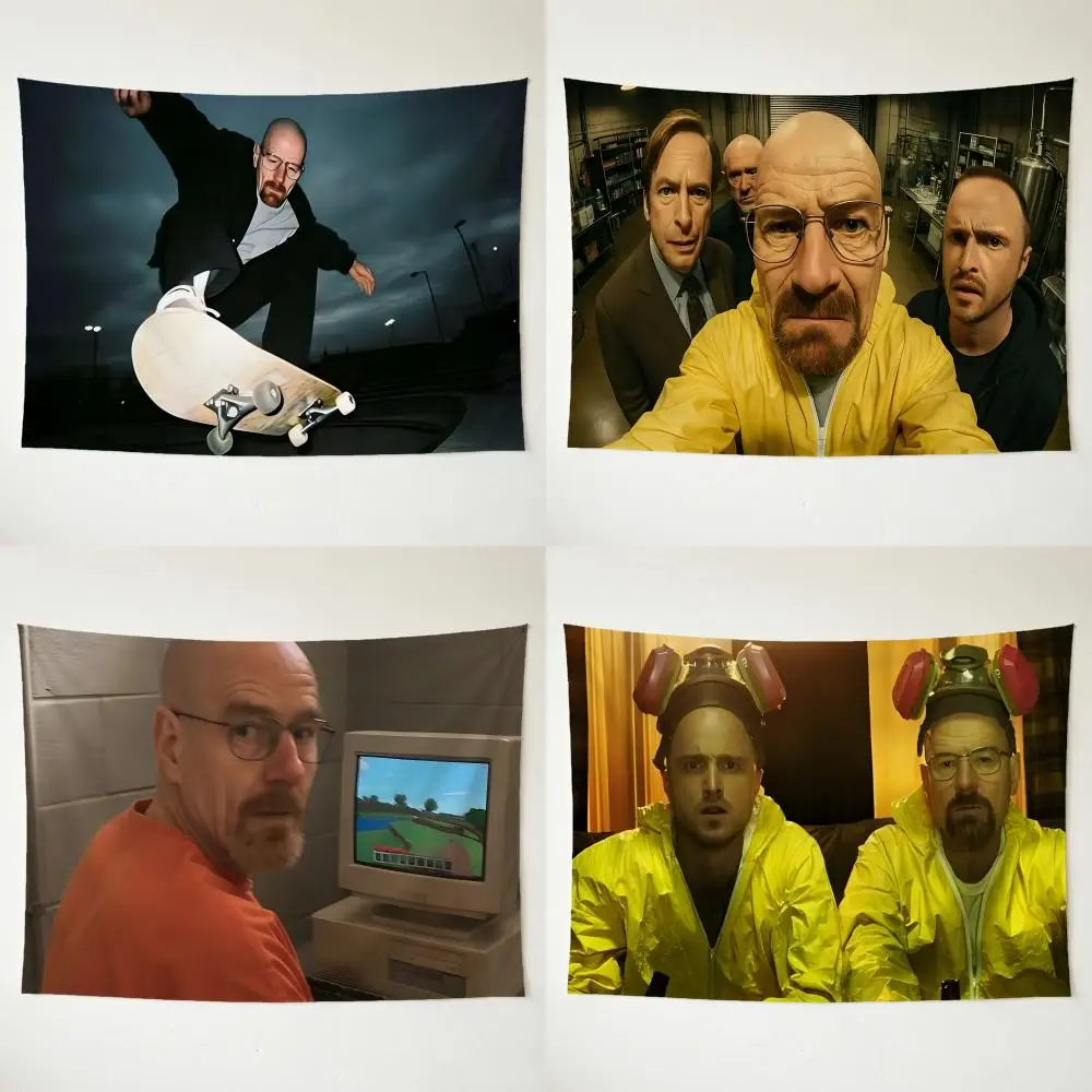 Series Crime Drama Breaking Bad Tapestry Washable Soft Daily Wall Hanging Decor for Living Home Room Bedroom