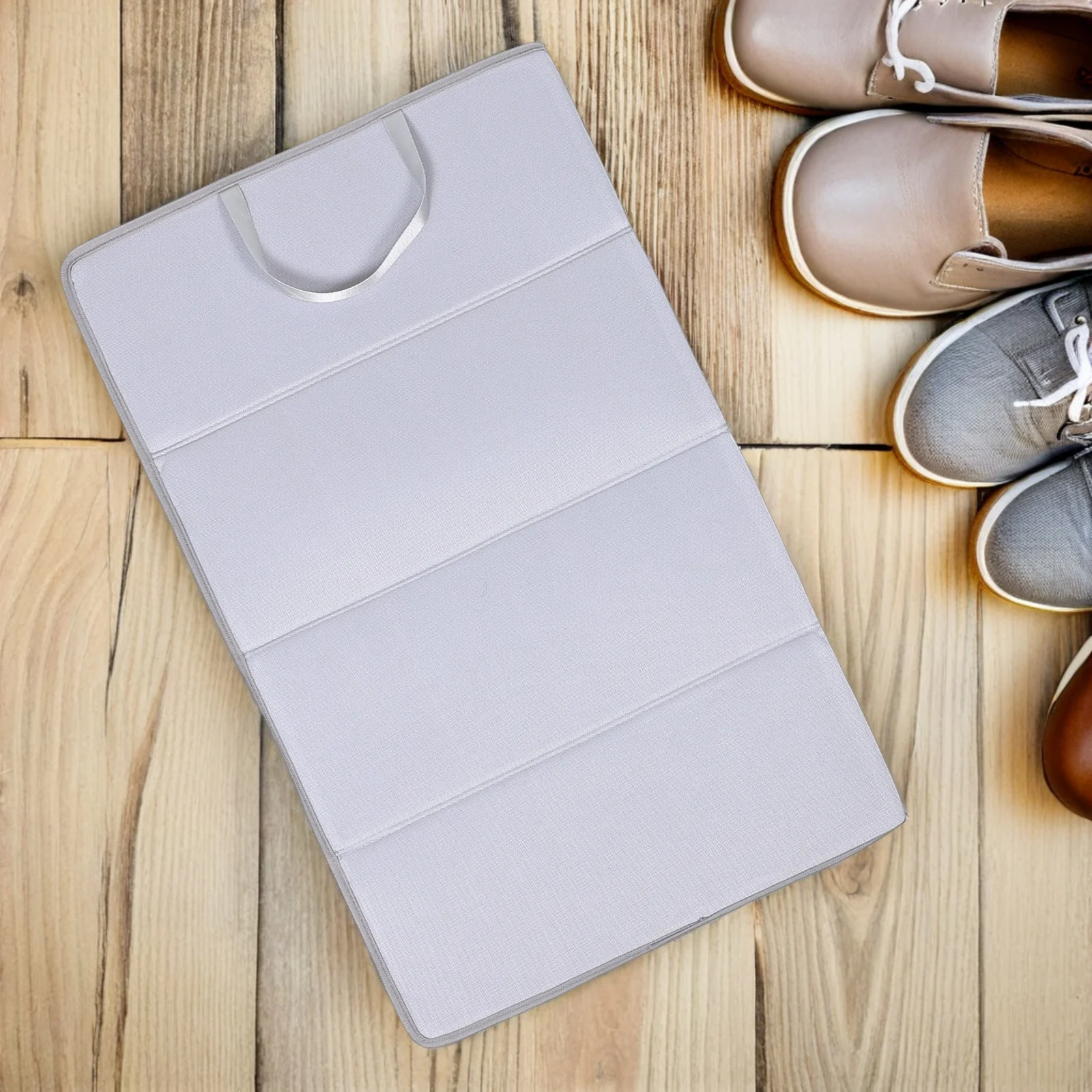 

Foldable Ironing Board 4 Fold Grey Heat Resistant Ironing Mat Portable Travel Small Iron Pad Tabletop Heat Insulation Blanket