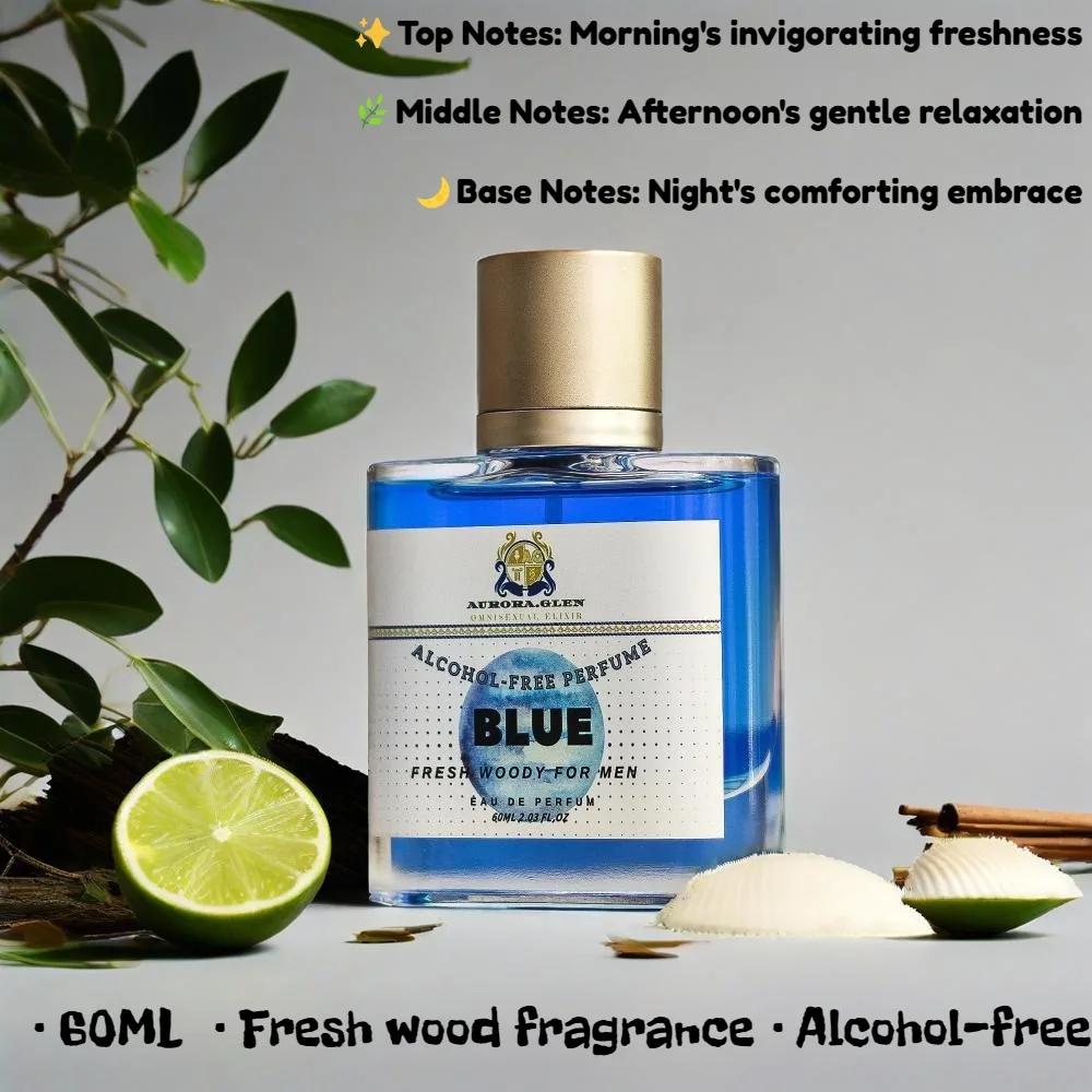 Aceite Esencial para el Cuidado de la Piel, Fragancia para el Dormitorio, Sport Azure, Fragancia Masculina Fresca y Amaderada de 60 ml con Cedro, Vetiver, Pimienta Rosa, Cítricos y Menta