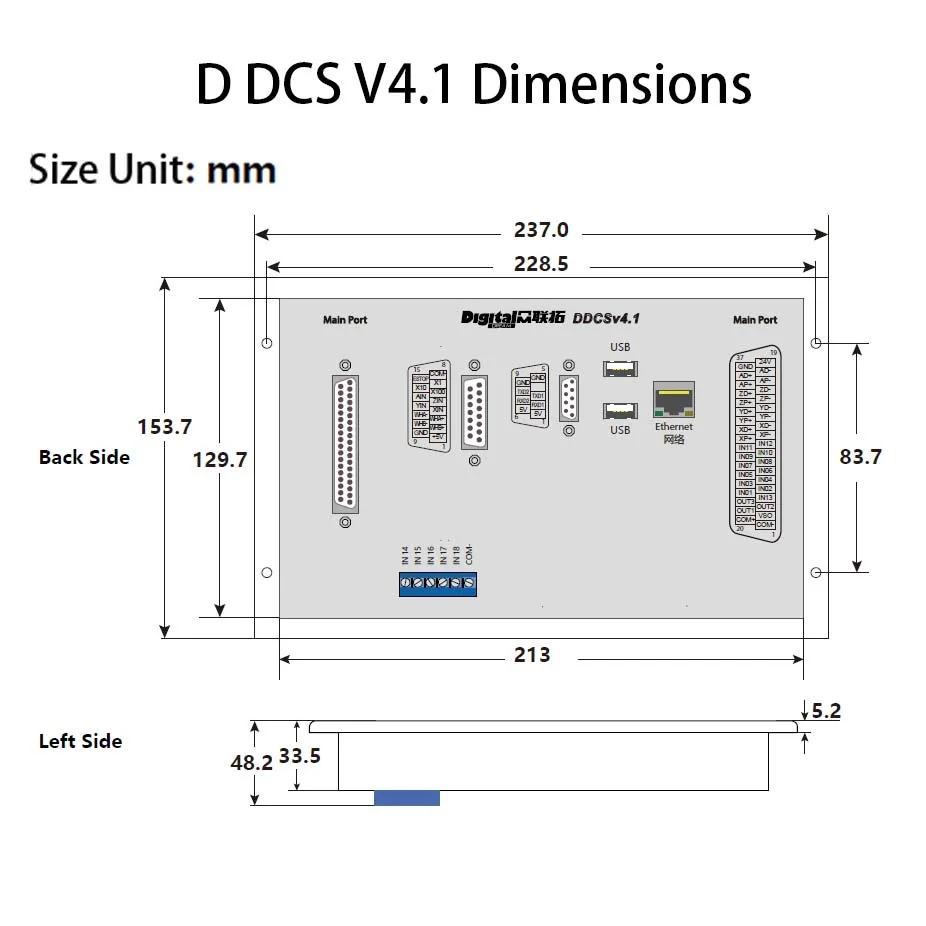 DDCSV4.1 Standalone Motion Controller Offline Controller Support 3/4 axis USB CNC controller interface