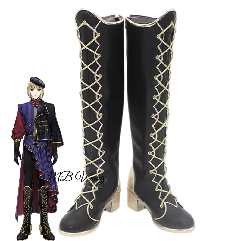 Game Twisted Wonderland Smoke Masquerade Cosplay Shoes Botas Role Play Halloween Carnival Party Outfit Christmas Custom Made