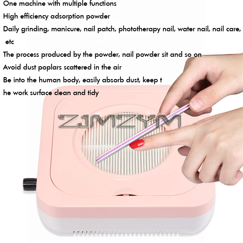 مكنسة كهربائية للأظافر للعناية بالأظافر والباديكير ، جامع غبار الأظافر ، فلتر قابل للإزالة ، قوة قوية ، أداة مسحوق هلام الأكريليك ، 80 واط