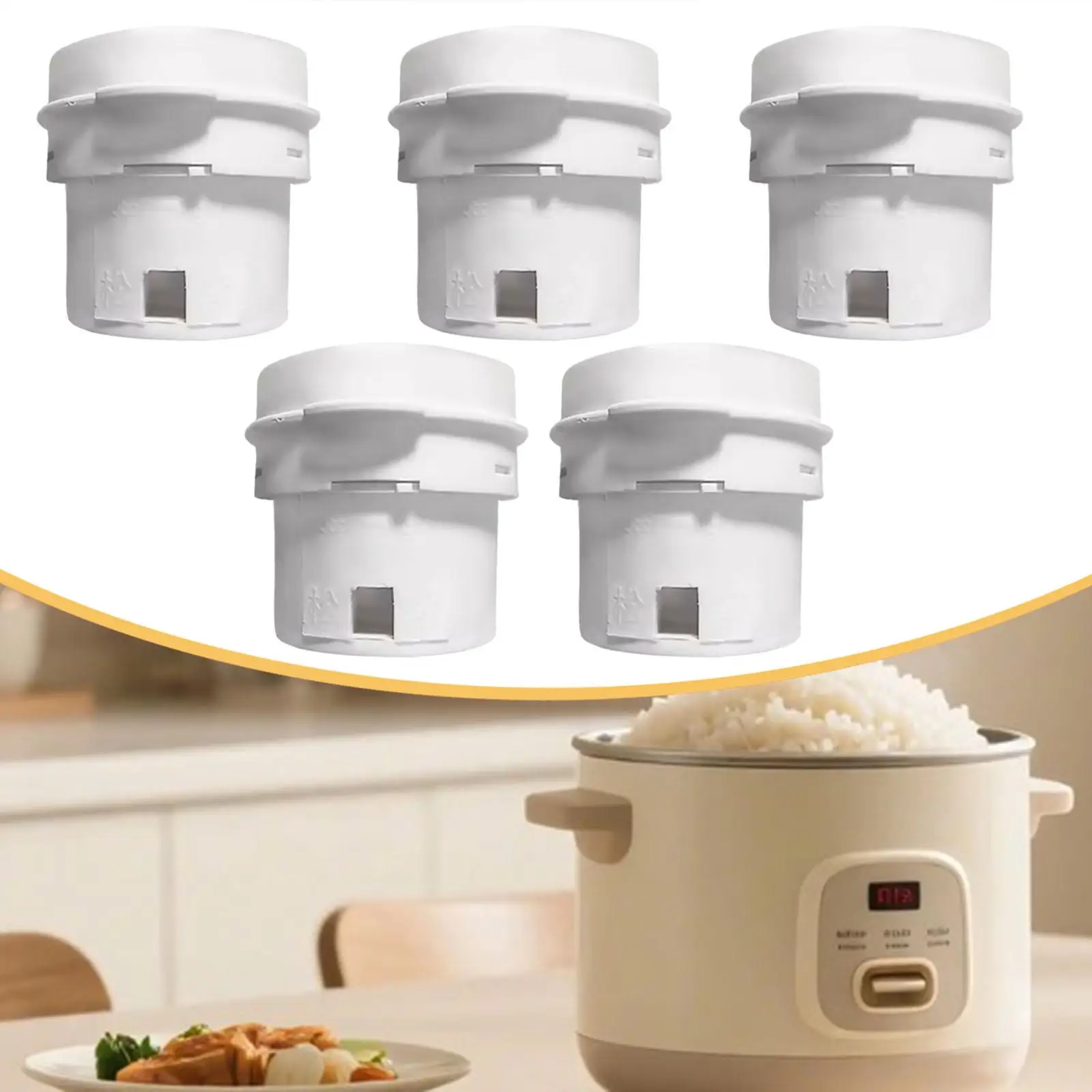 Válvula de escape para panela de arroz, 5 peças, acessórios de eletrodomésticos, substituição