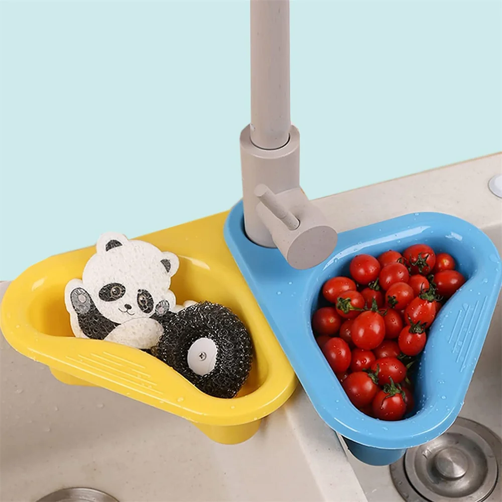 Kitchen Drain Basket Household Hangable Sink Rack Garbage Filter Drain Basket Kitchen Tools Mesh Strainer Basket Sink Strainer